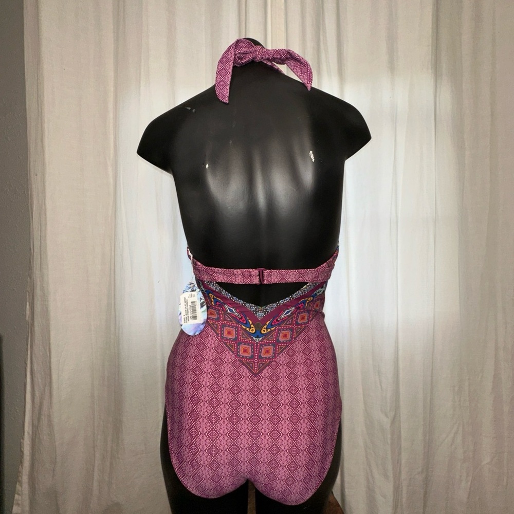 NWT PrAna Size Small Lahari One Piece Swimsuit Pomegranate Marrakesh E34 - Picture 5 of 9